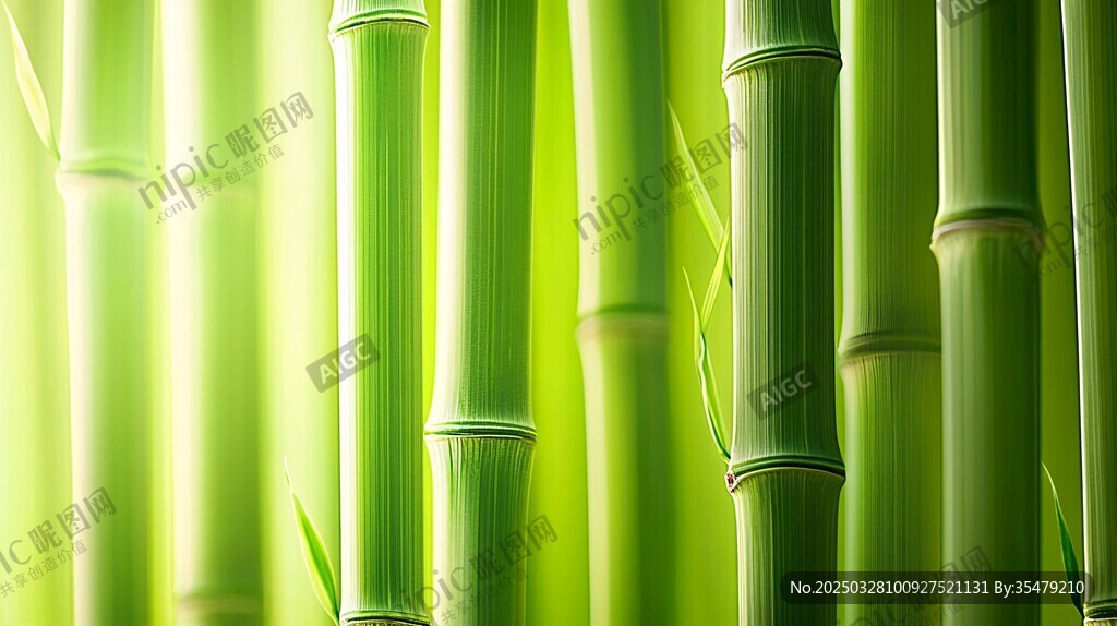 翠绿竹林 清新自然景致