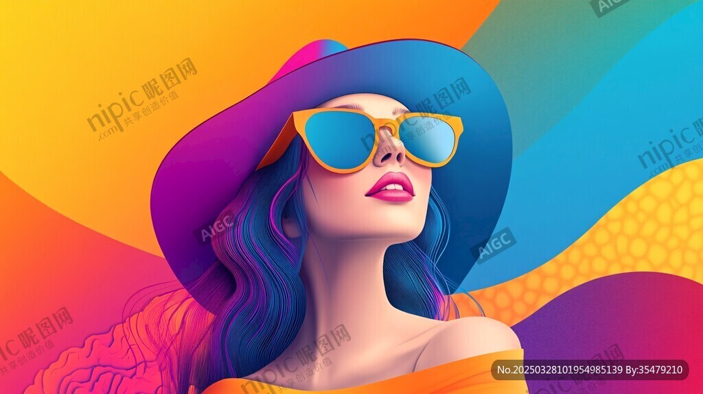 时尚彩发女士的潮流风采