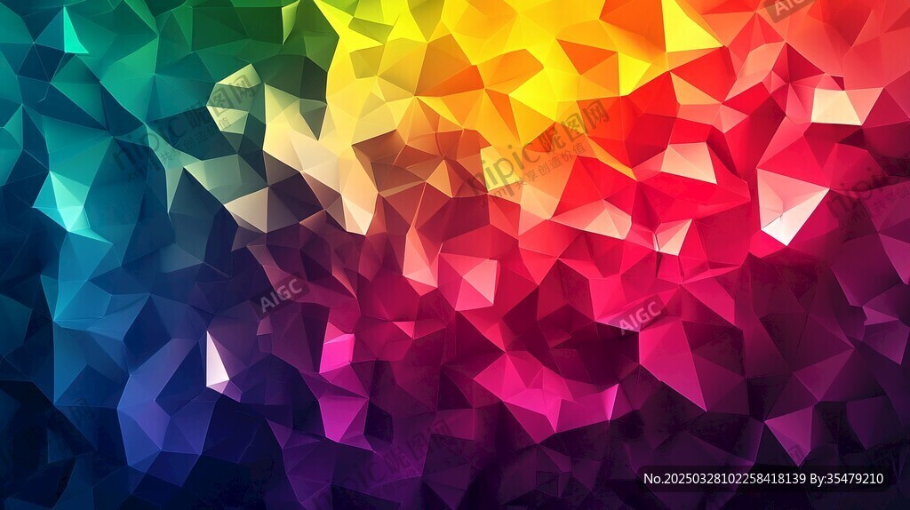 多彩多边形几何抽象背景