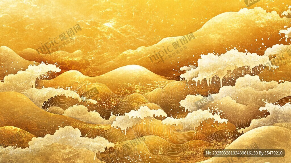金色云海壮丽梦幻景观