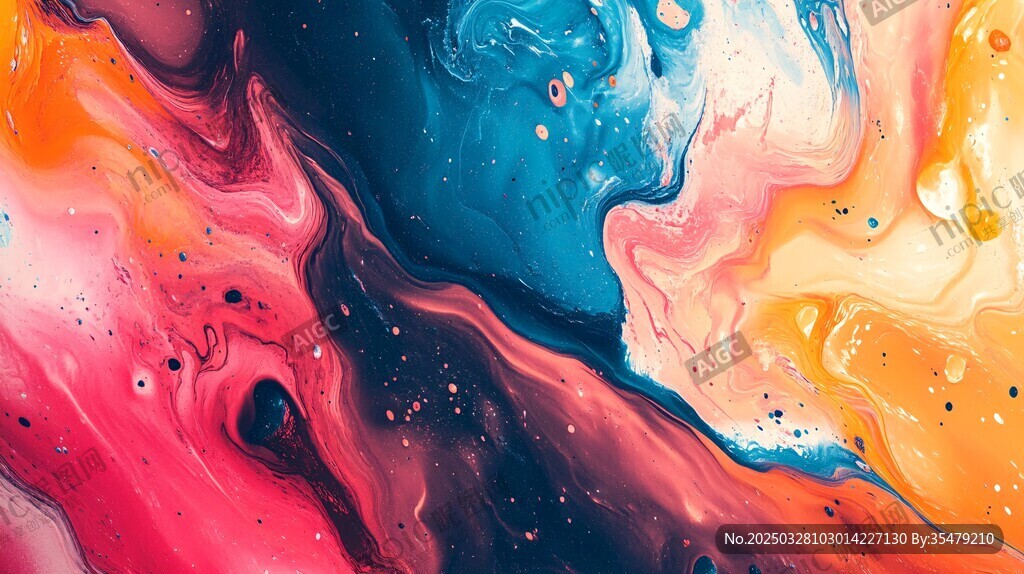 绚丽流体色彩艺术画面