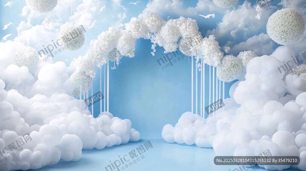 梦幻云朵主题场景布置