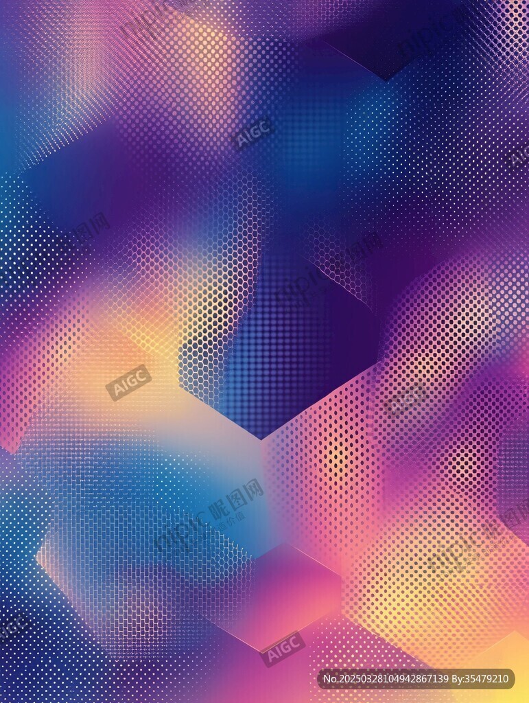 梦幻渐变几何抽象背景图