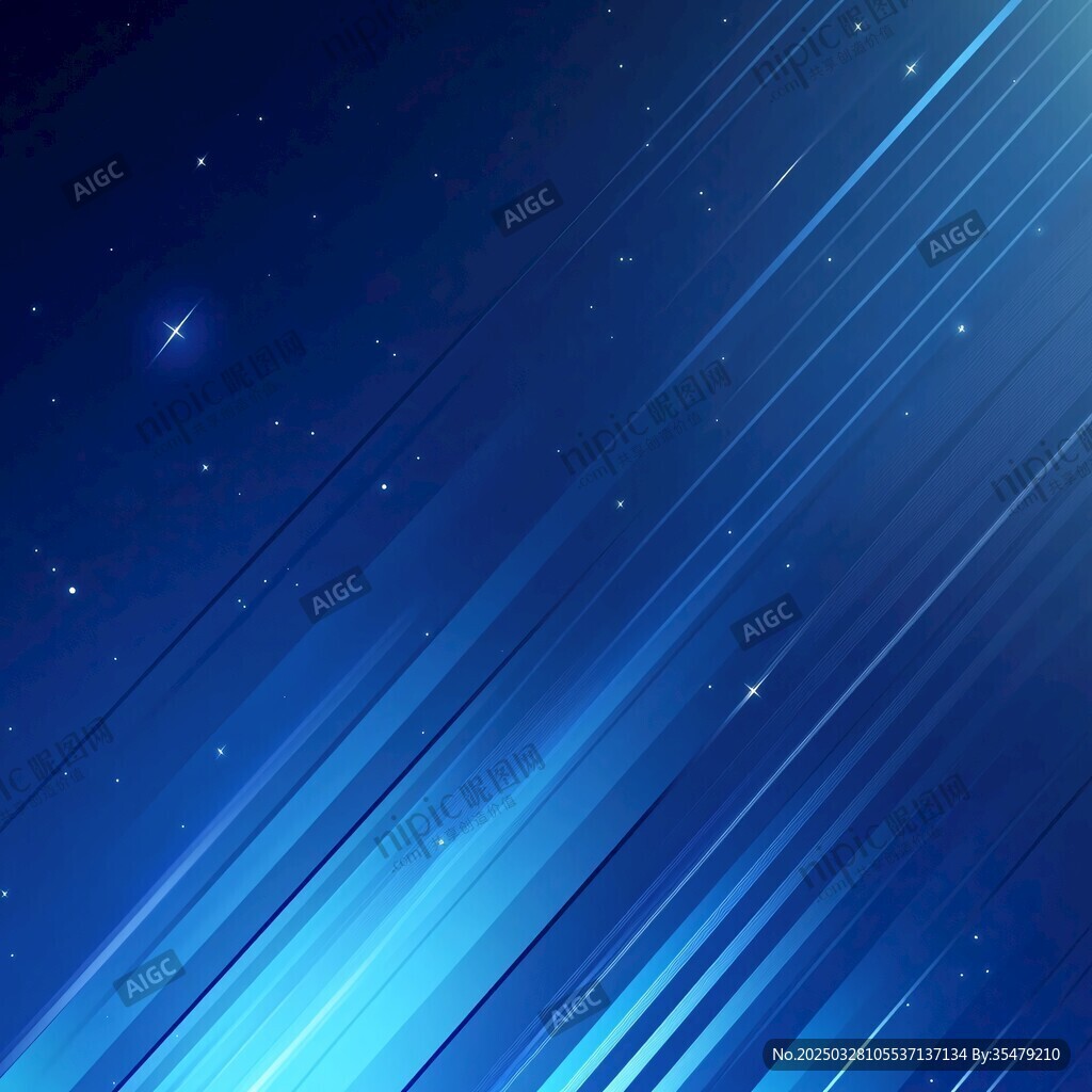 梦幻蓝色星空线条背景图