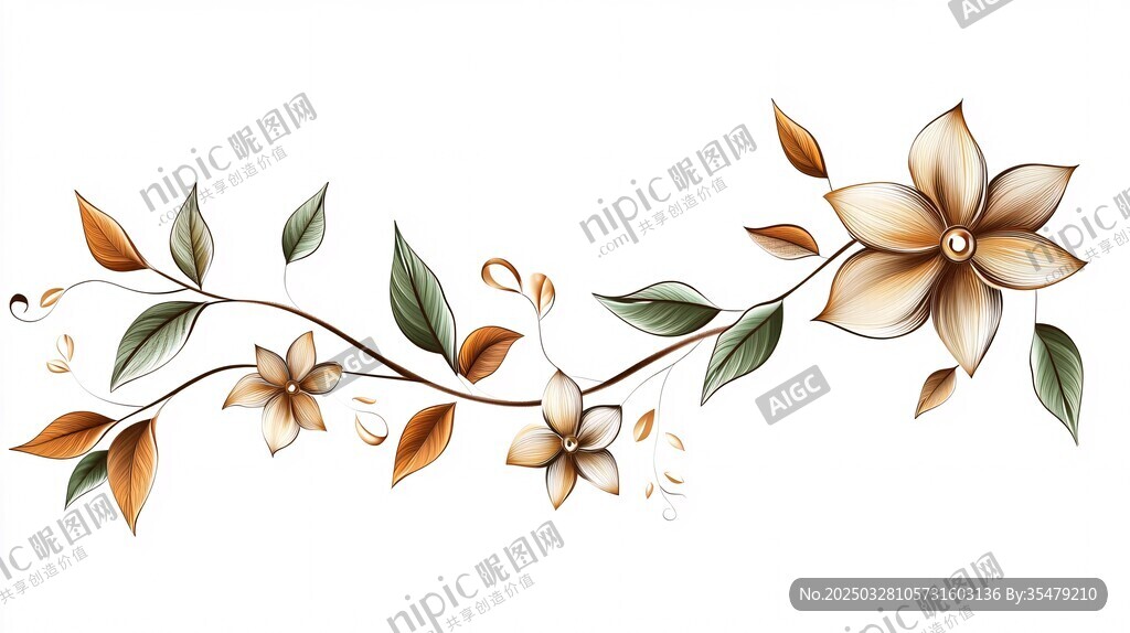 花卉藤蔓装饰图案