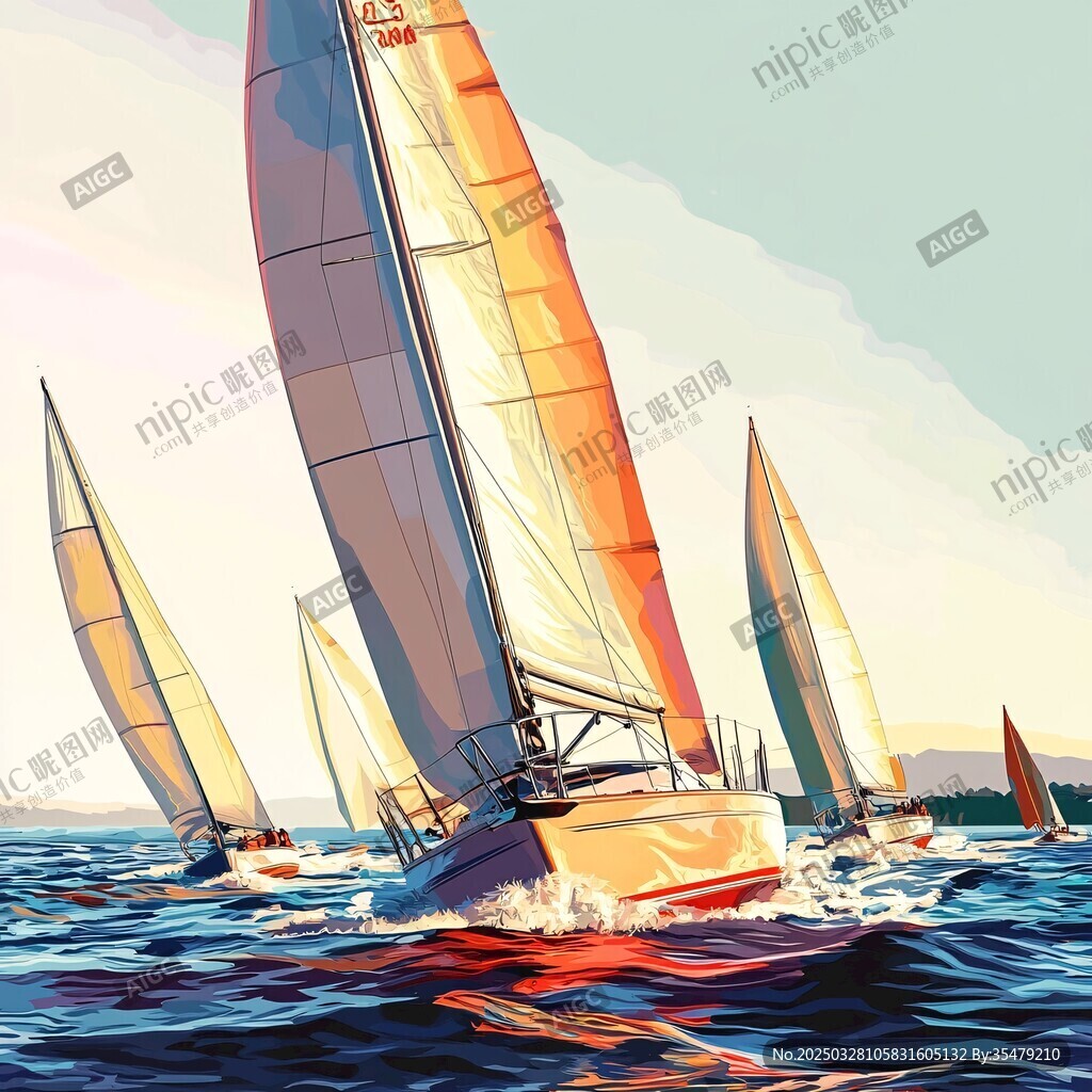 海上帆船竞赛精彩瞬间