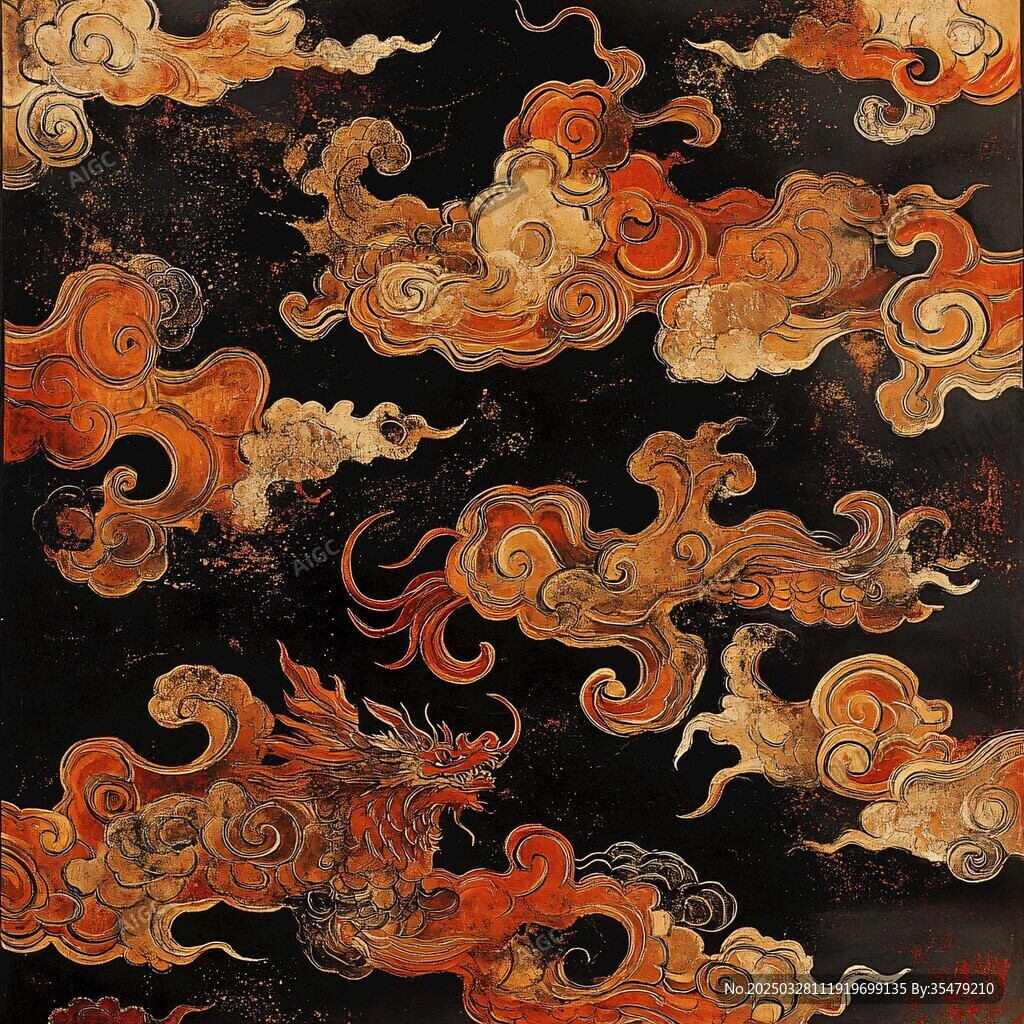 中式古典云纹祥瑞图案