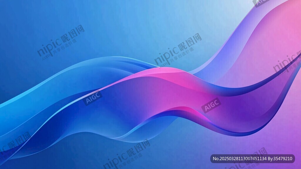 梦幻渐变流动波浪背景图
