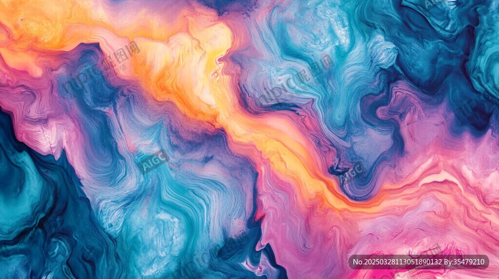 梦幻炫彩流体艺术纹理