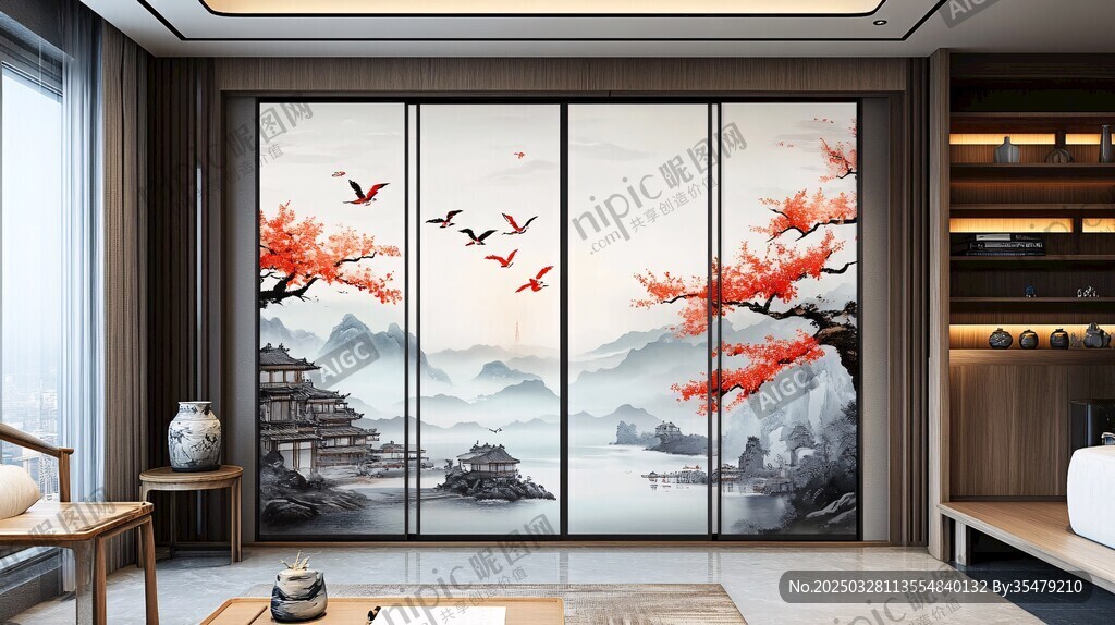 中式屏风装点雅致客厅空间