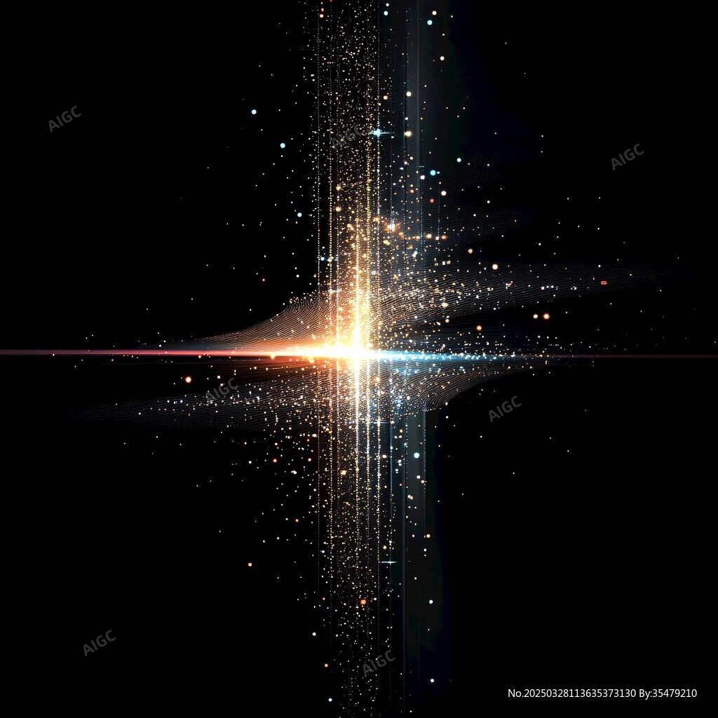 璀璨光效星芒闪耀背景图
