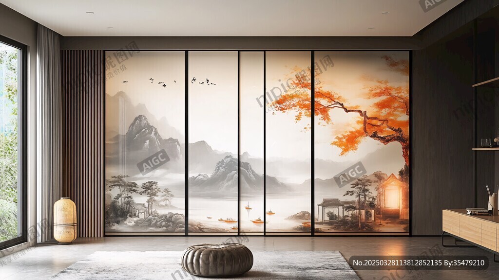 中式屏风客厅的雅致风景