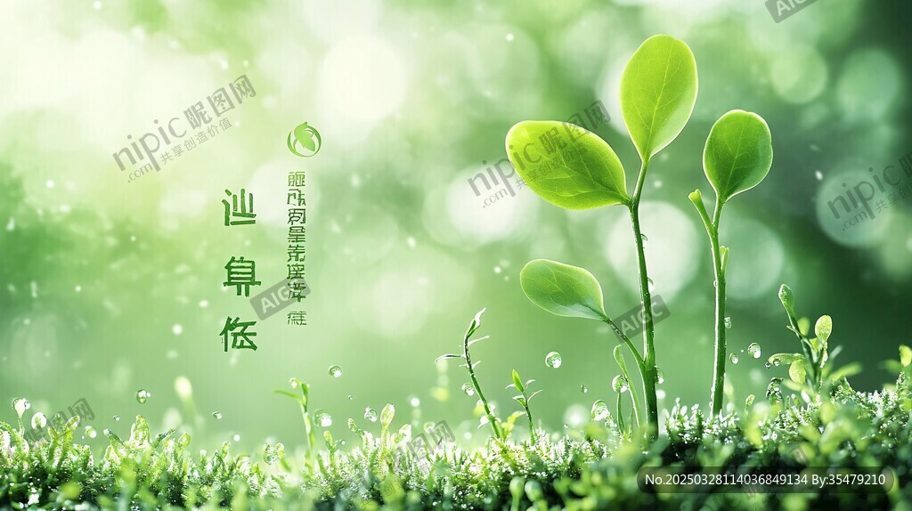 嫩绿新芽展现生命活力
