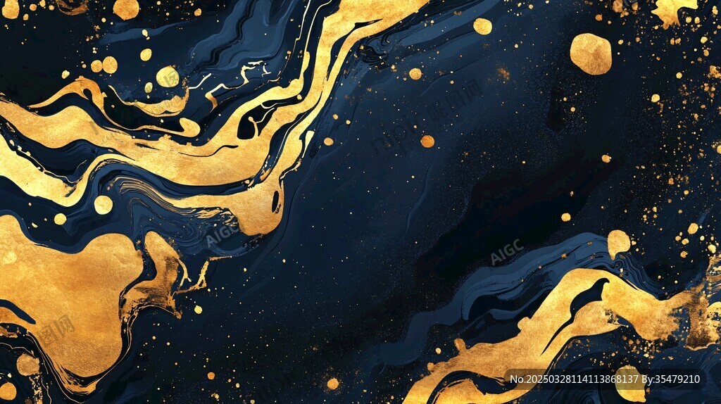 黑金流体艺术背景纹理