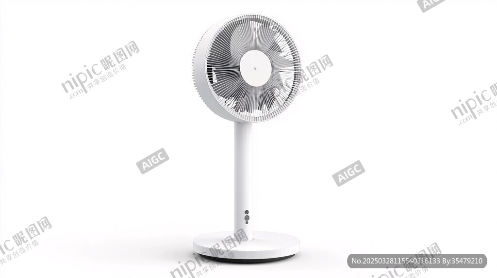 白色台式小风扇清新外观