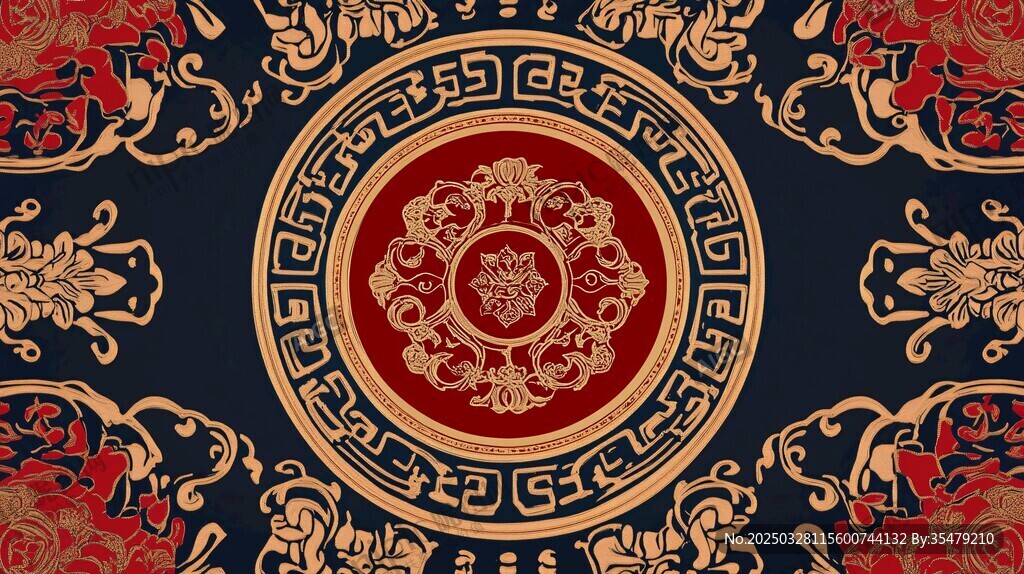 中式古典华丽传统花纹图案
