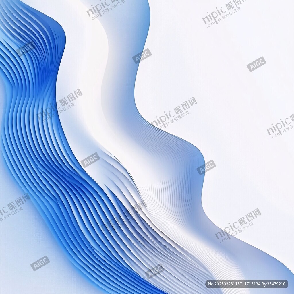 蓝色波浪抽象动态背景图