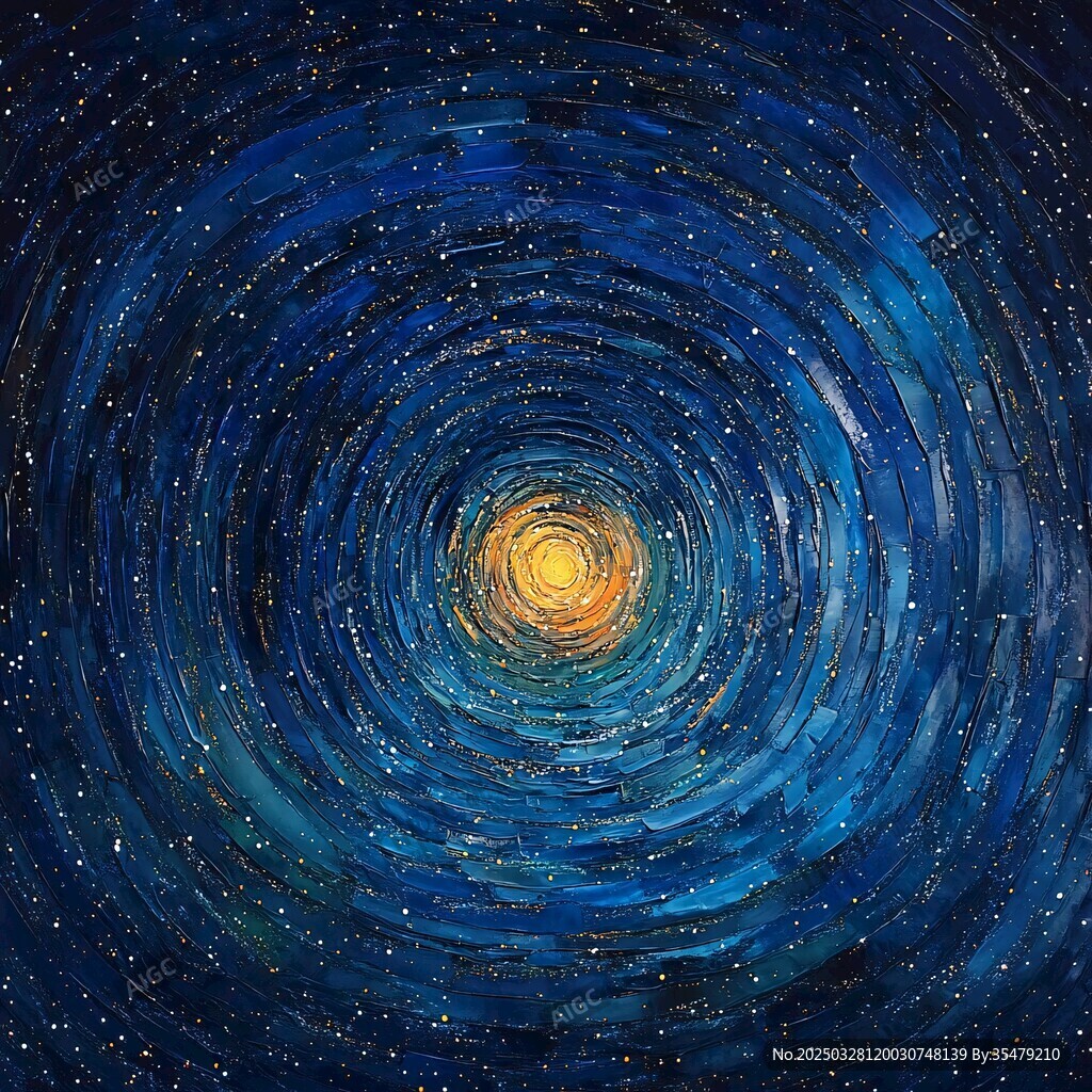 梦幻星空漩涡艺术图景