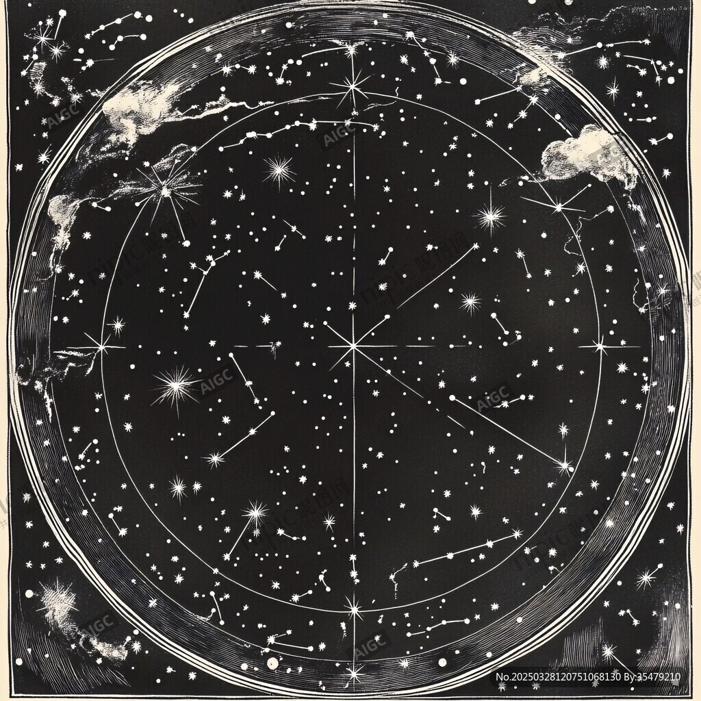 复古星图 璀璨星空之美