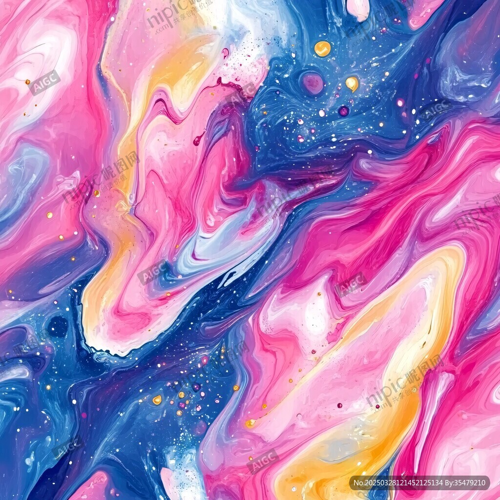 梦幻流体艺术抽象色彩画面