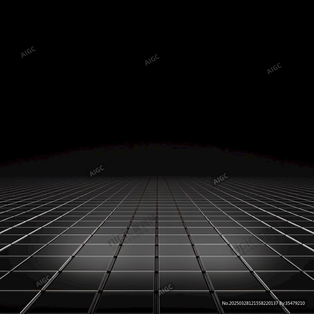黑色网格地板背景图