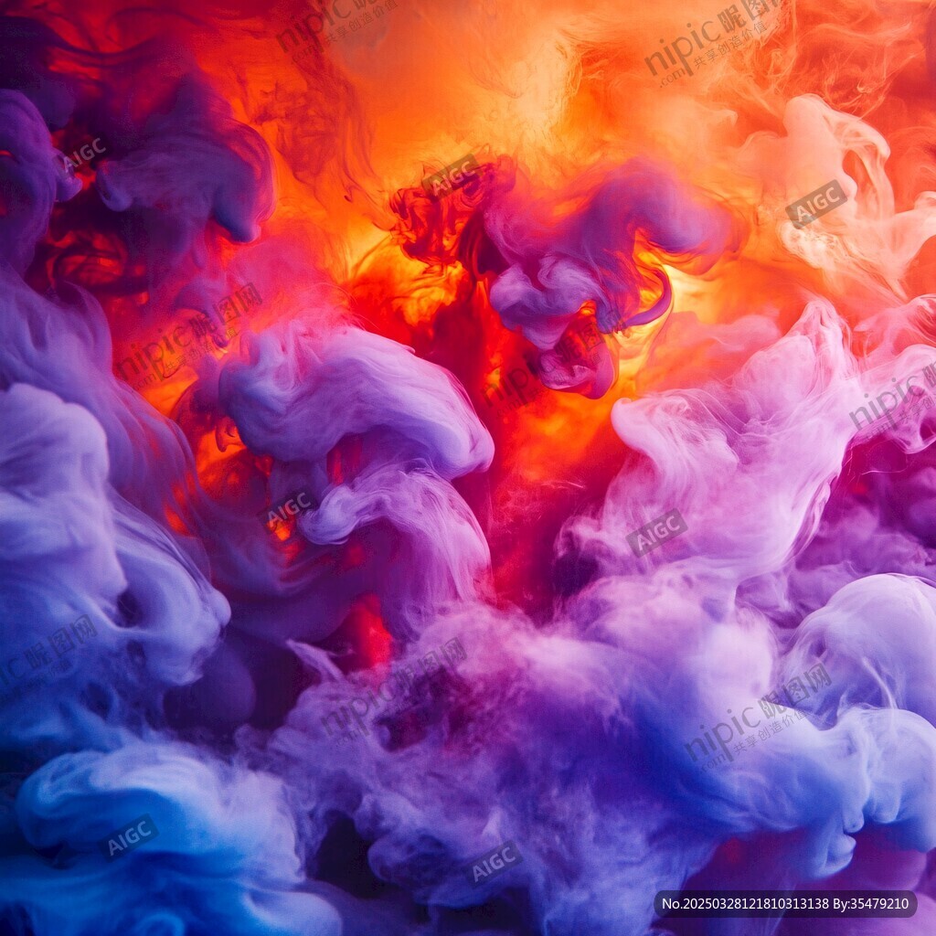 梦幻炫彩烟雾艺术图景