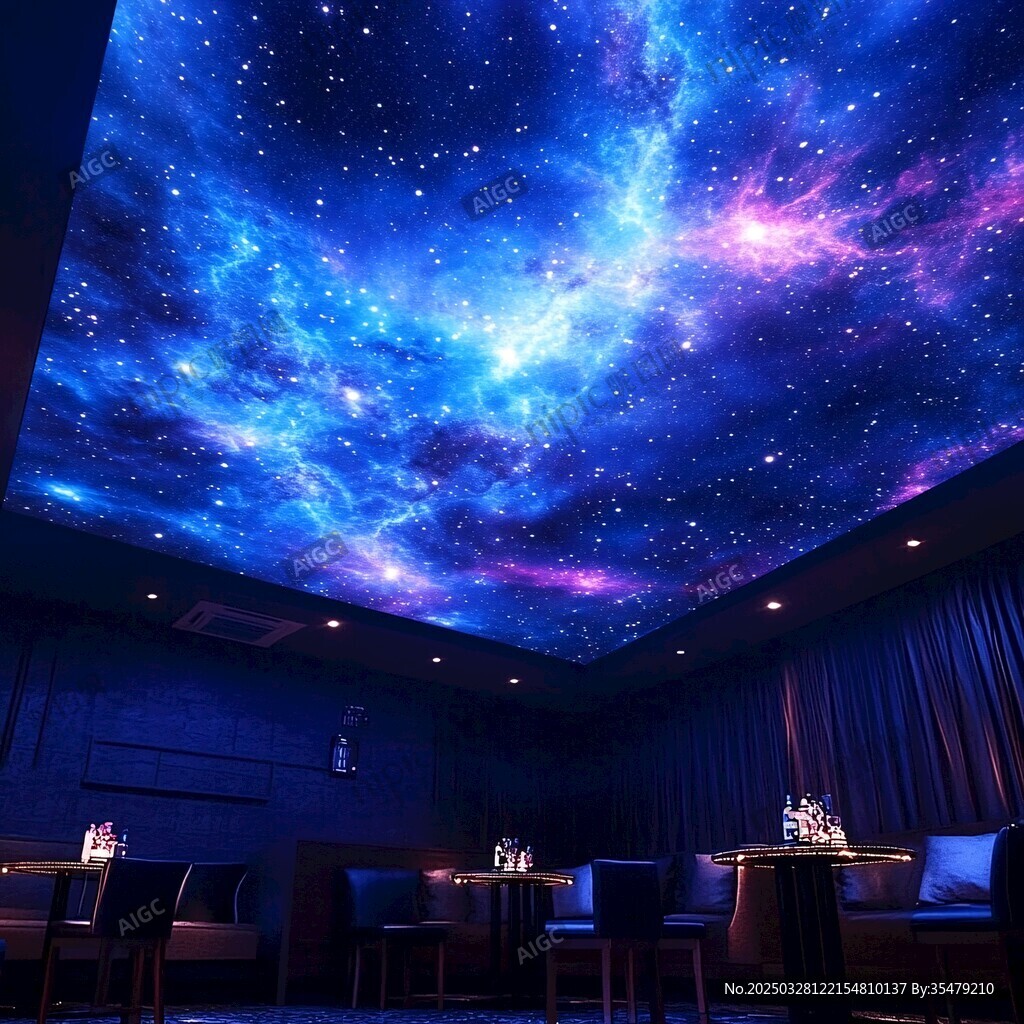 梦幻星空主题室内空间