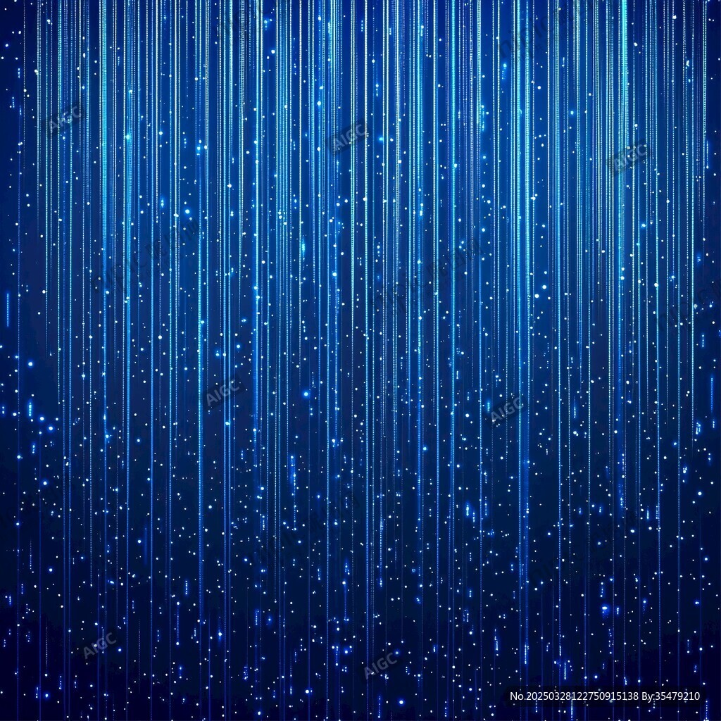 蓝色粒子垂落科技感背景