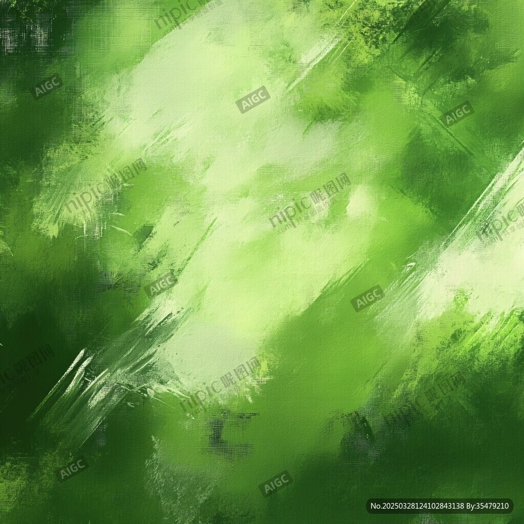 翠绿笔触抽象艺术背景图