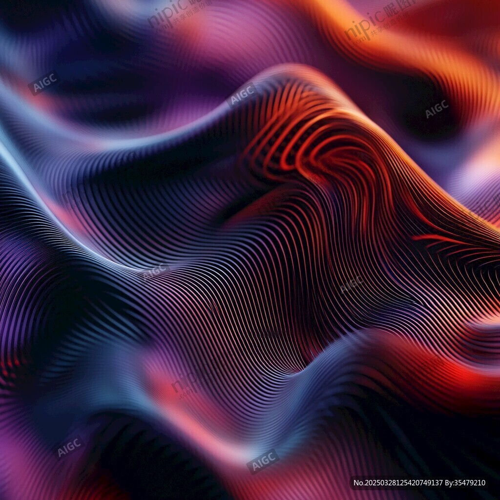 绚丽动感线条抽象艺术图案