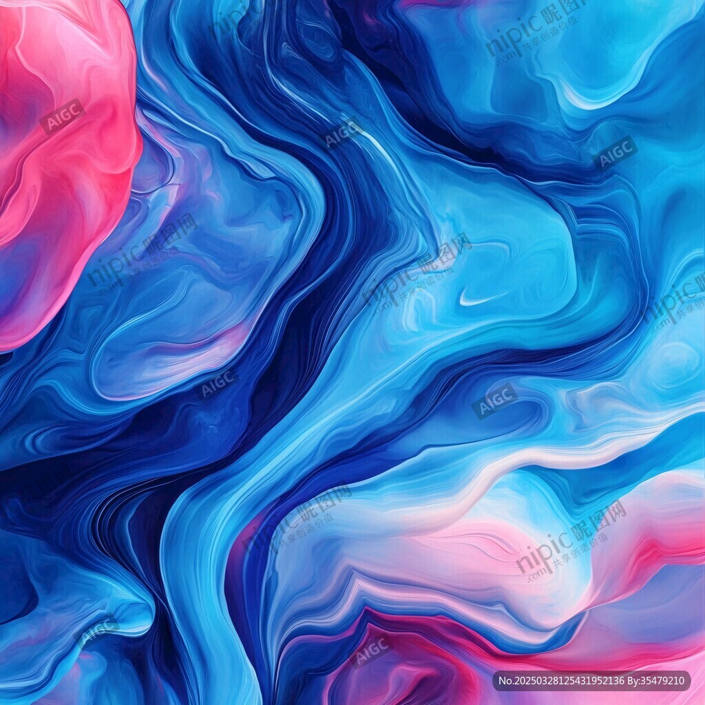 梦幻流体色彩艺术纹理图