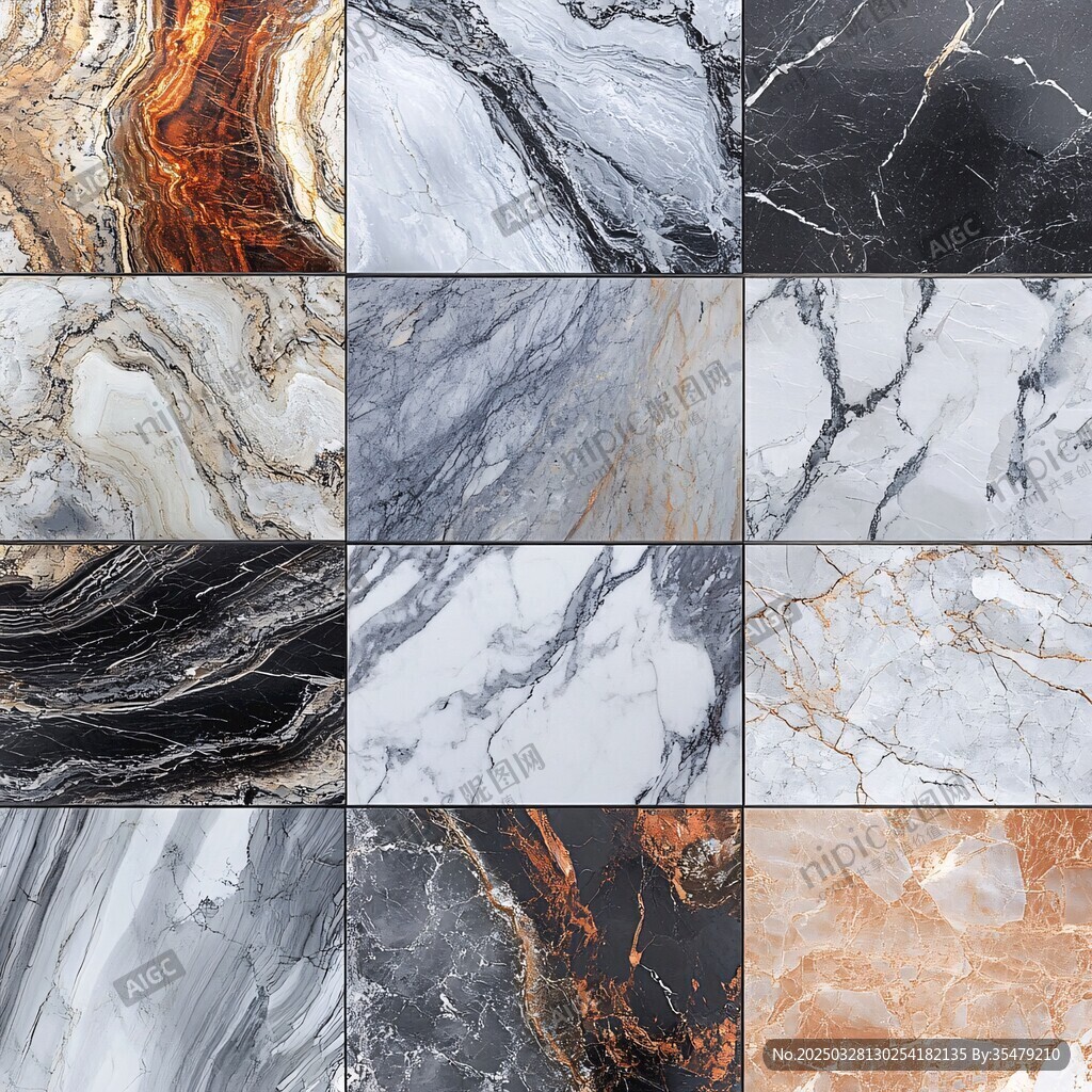 多样大理石纹理精美展示