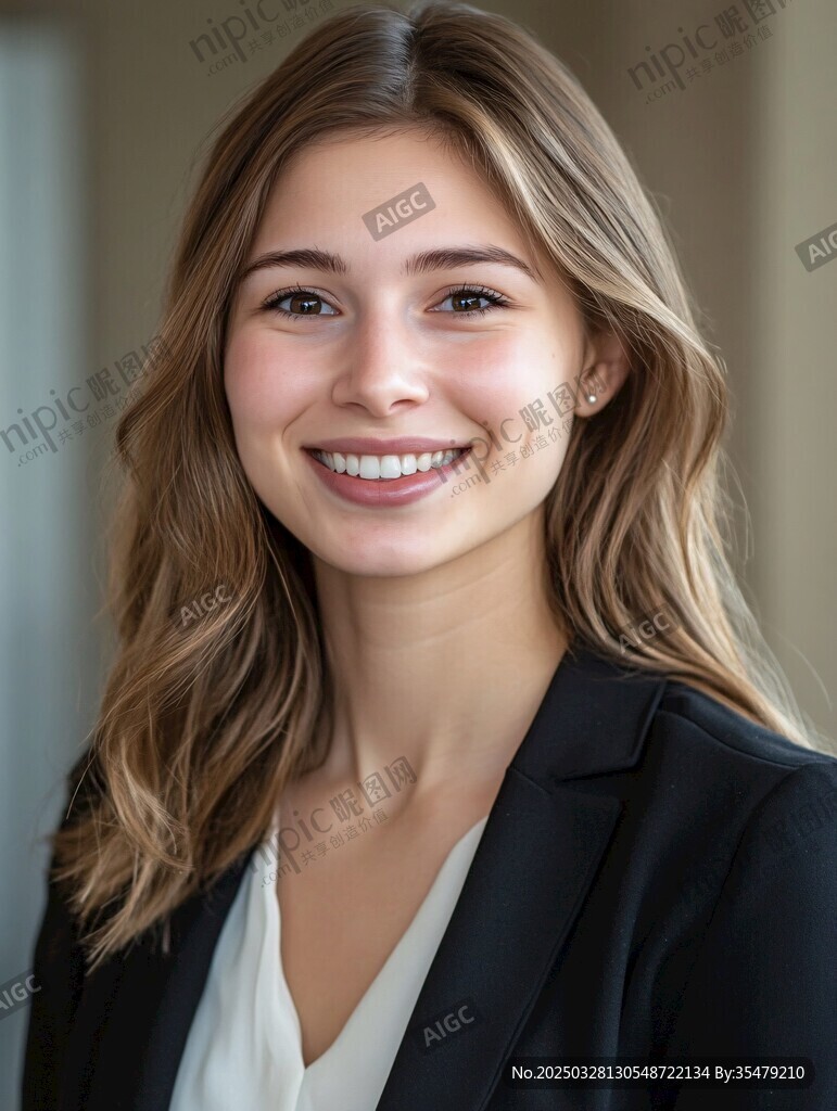 微笑的职业女性形象