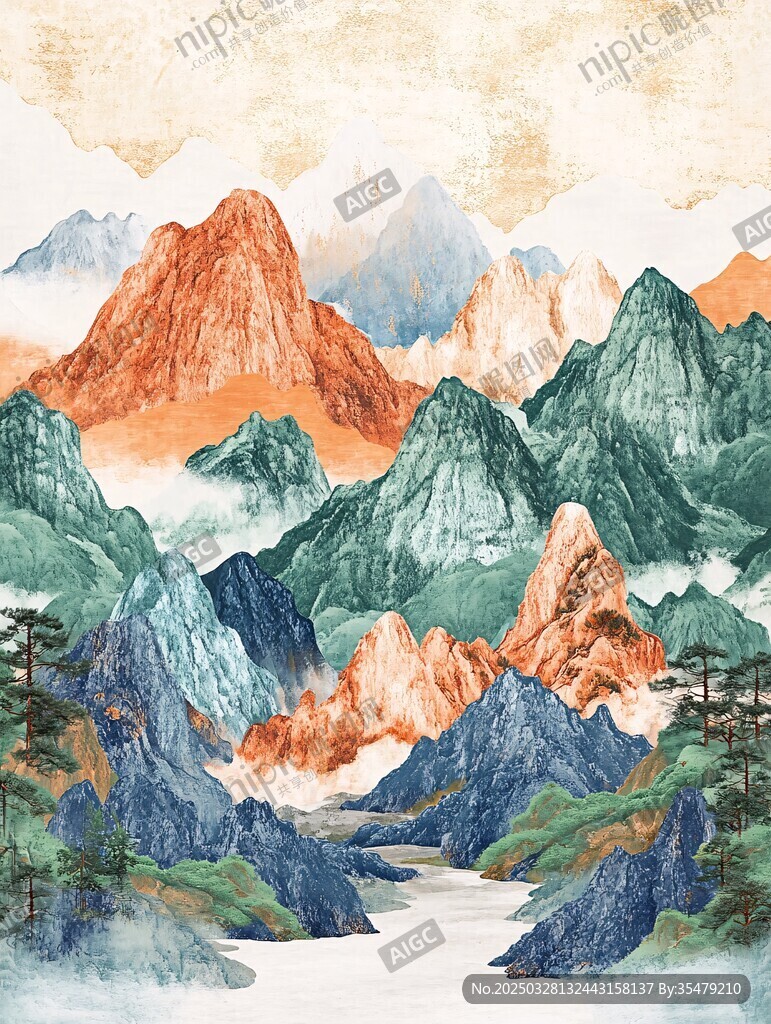水墨山水间的灵动景致