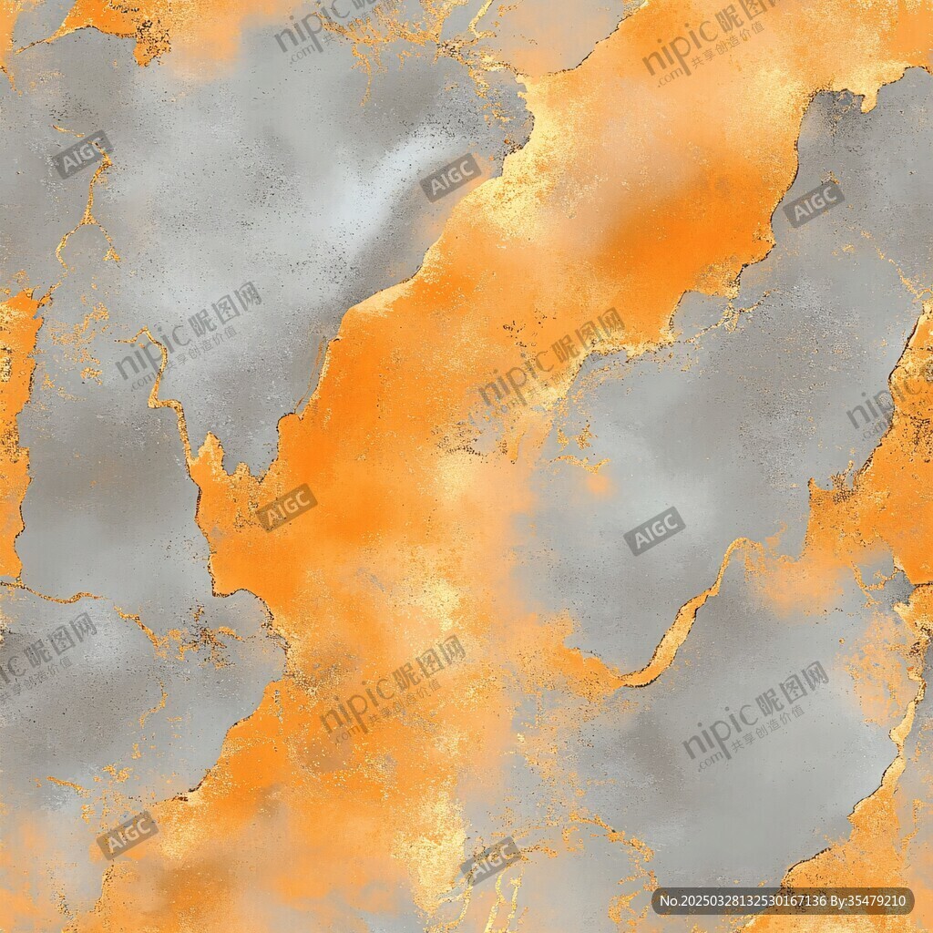 橙灰交织的抽象纹理图案