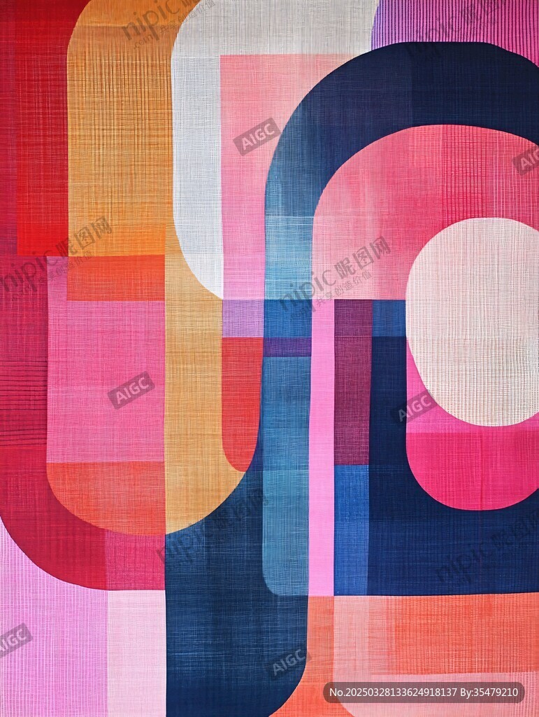 多彩几何抽象艺术图案