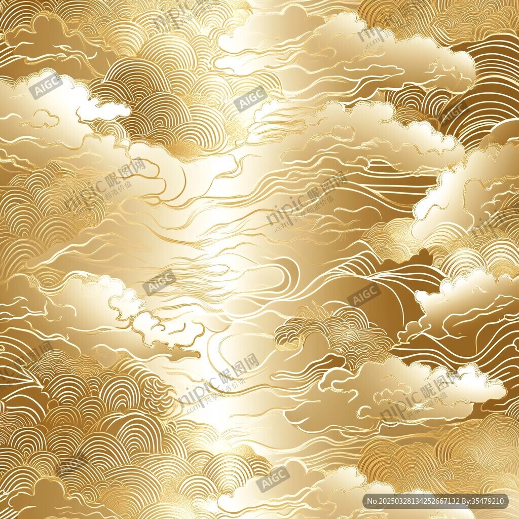 金色云纹图案背景