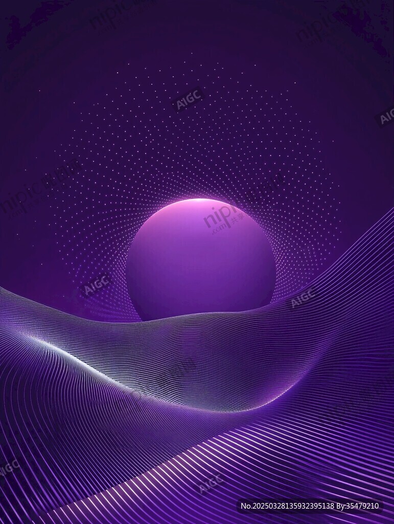 梦幻紫色科技感抽象背景