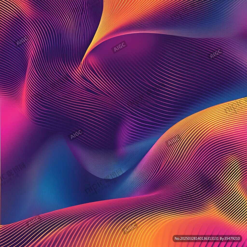 绚丽动感渐变线条抽象背景