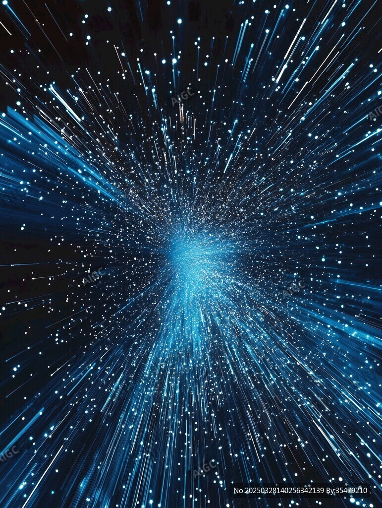 蓝色星芒宇宙动态背景图