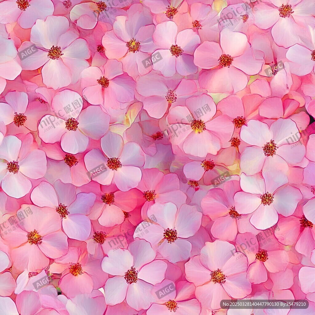 粉色繁花背景图