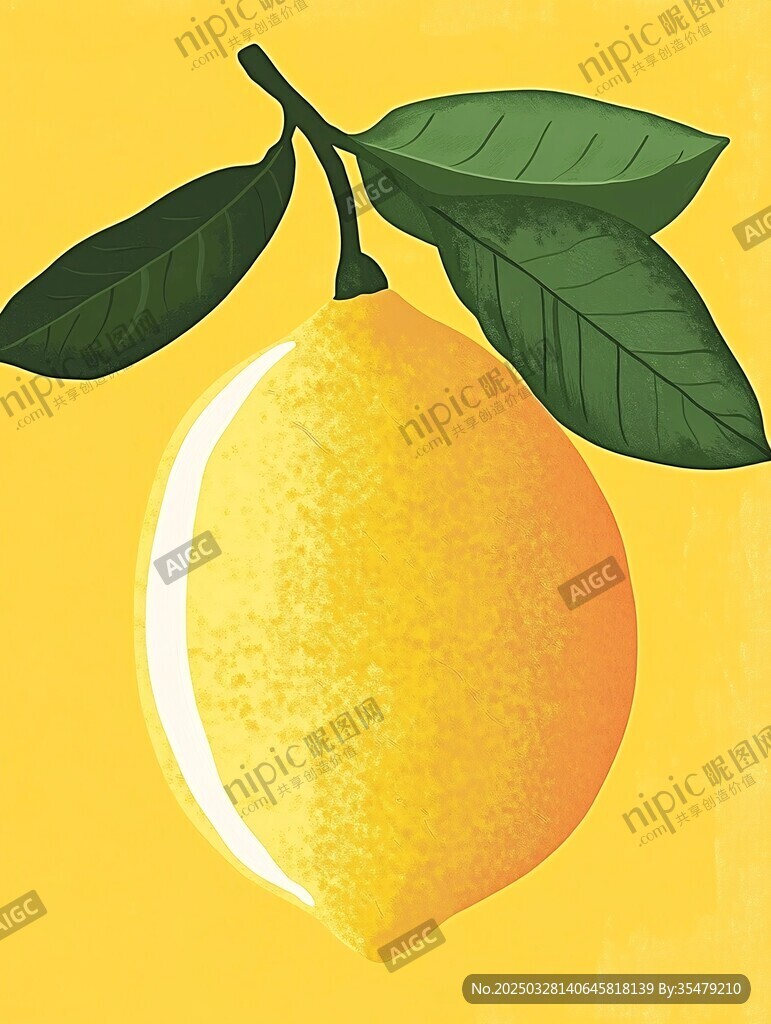 黄色柠檬插画