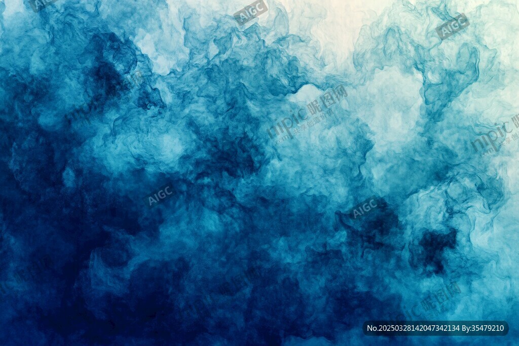 梦幻蓝调烟雾背景纹理