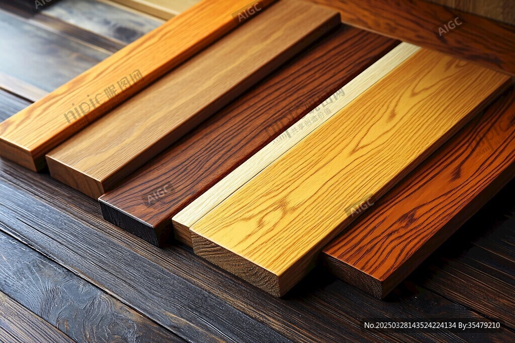 多样实木板材展示