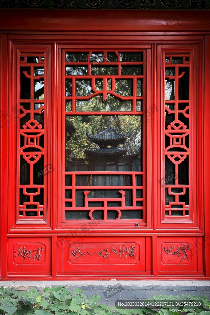 中式红窗尽显古典雅致