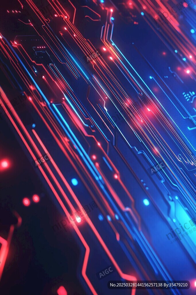 炫酷科技感电路线条图案