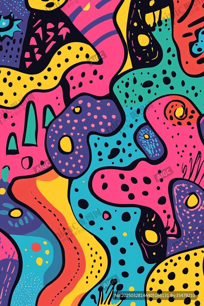 梦幻多彩抽象图案艺术