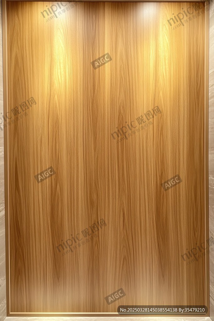 木质墙面 灯光映照显质感