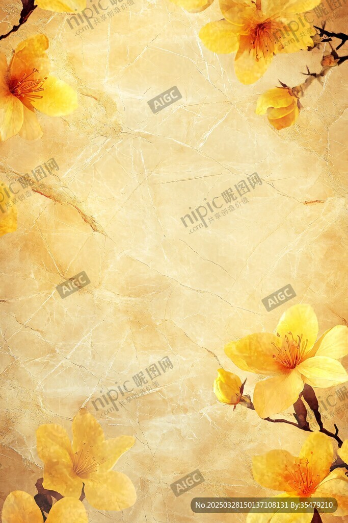 春日黄花背景图