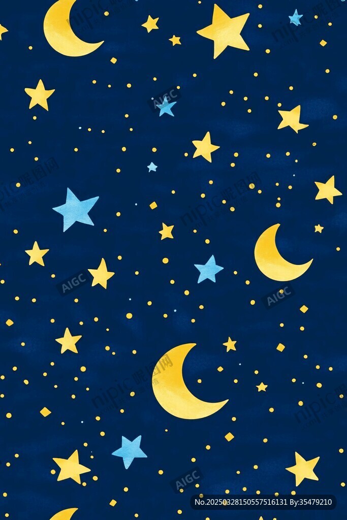 梦幻星月图案背景